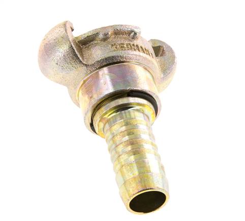 Hierro fundido DN 15 DIN 3489 Acoplamiento de garras giratorias 19 mm (3/4'') Lengüeta de manguera Rotativa