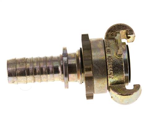 Acoplamiento de garras giratorias de hierro fundido DN 15 DIN 3238 Cuello de lengüeta de manguera de 19 mm (3/4'')