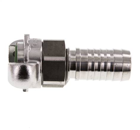 Acoplamiento de garras giratorio de acero inoxidable DN 18 DIN 3238 Barra de manguera de 25 mm (1'')
