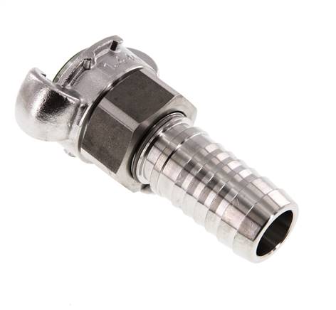 Acoplamiento de garras giratorio de acero inoxidable DN 18 DIN 3238 Barra de manguera de 25 mm (1'')