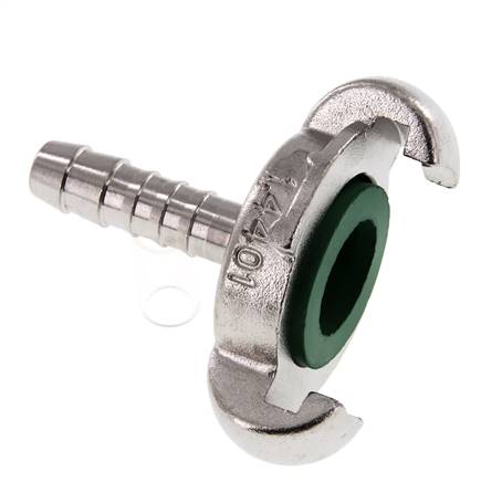 Acero inoxidable DN 6.5 DIN 3489 Acoplamiento de garras giratorias 10 mm Hose Barb
