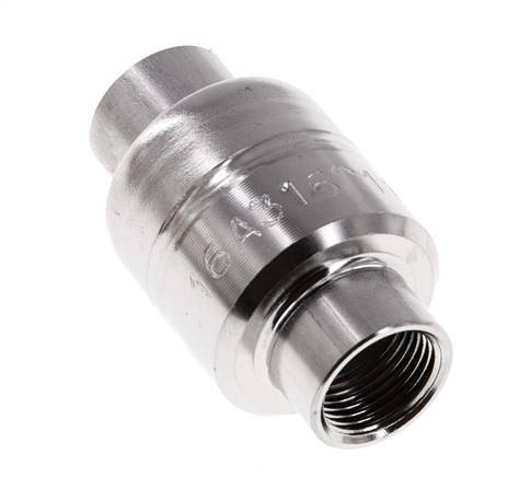 G3/8'' Check Valve Stainless Steel 316 FKM (Light Spring) 0.03-16bar - CLIS4E
