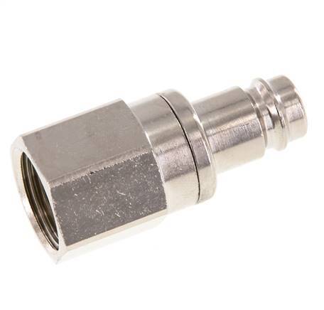 Nickel-plated Brass DN 10 Air Coupling Plug G 1/2 inch Female Double Shut-Off
