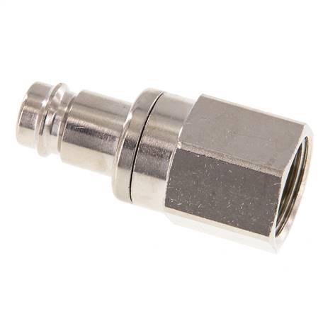 Nickel-plated Brass DN 10 Air Coupling Plug G 1/2 inch Female Double Shut-Off