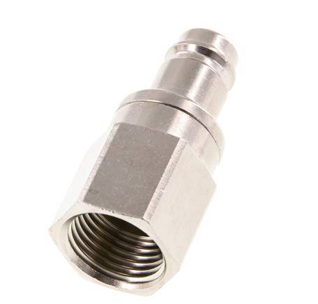 Nickel-plated Brass DN 10 Air Coupling Plug G 1/2 inch Female Double Shut-Off