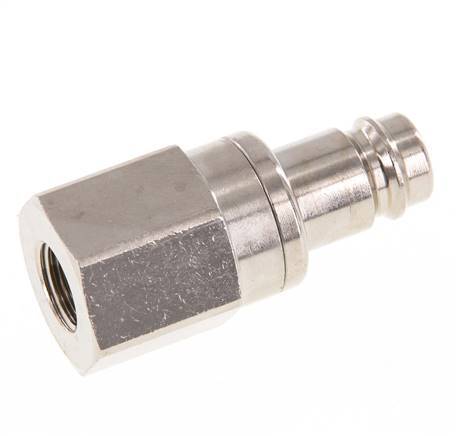Nickel-plated Brass DN 10 Air Coupling Plug G 1/4 inch Female Double Shut-Off