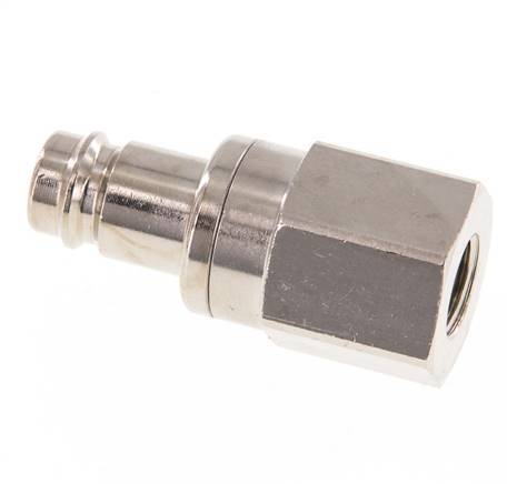 Nickel-plated Brass DN 10 Air Coupling Plug G 1/4 inch Female Double Shut-Off