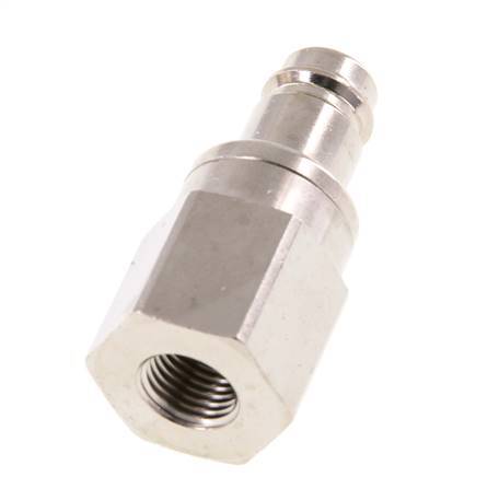Nickel-plated Brass DN 10 Air Coupling Plug G 1/4 inch Female Double Shut-Off