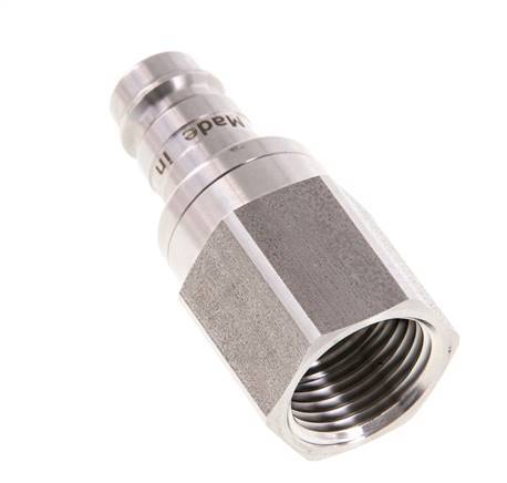 Stainless Steel 316L DN 10 Air Coupling Plug G 1/2 inch Female Double Shut-Off