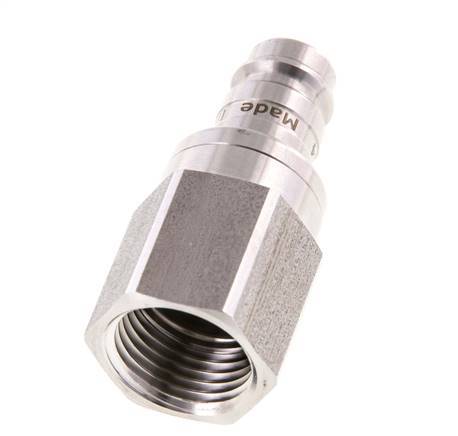 Stainless Steel 316L DN 10 Air Coupling Plug G 1/2 inch Female Double Shut-Off