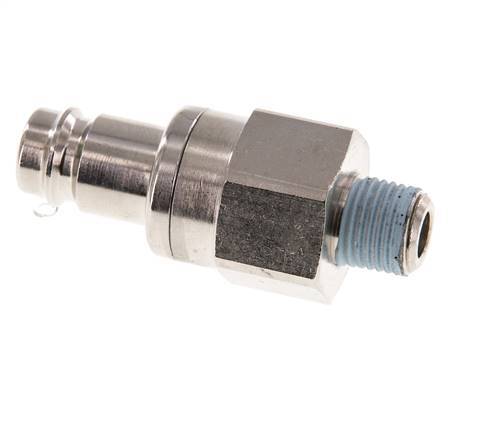 Nickel-plated Brass DN 10 Air Coupling Plug R 1/4 inch Male Double Shut-Off