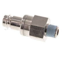 Nickel-plated Brass DN 10 Air Coupling Plug R 1/4 inch Male Double Shut-Off
