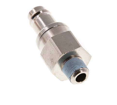 Nickel-plated Brass DN 10 Air Coupling Plug R 1/4 inch Male Double Shut-Off