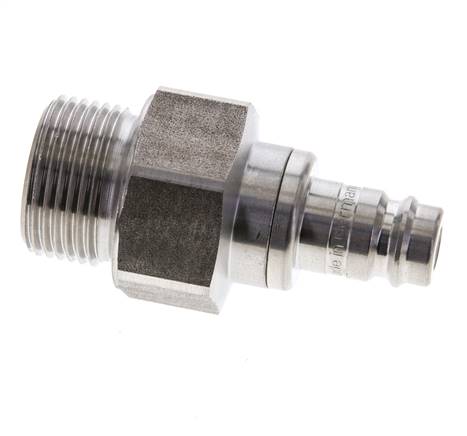 Acero inoxidable DN 10 Acoplamiento de aire Enchufe G 3/4 pulgada Macho Doble Cierre