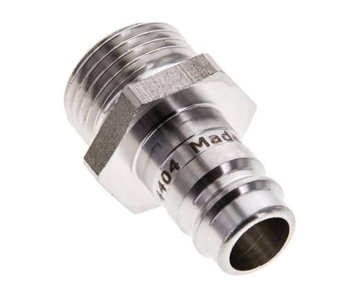 Acero inoxidable 316L DN 10 Acoplamiento de aire Enchufe G 1/2 pulgada Macho
