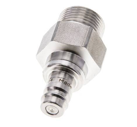 Stainless Steel 316L DN 10 Air Coupling Plug G 3/4 inch Male Double Shut-Off