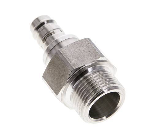 Stainless Steel 316L DN 10 Air Coupling Plug G 3/4 inch Male Double Shut-Off
