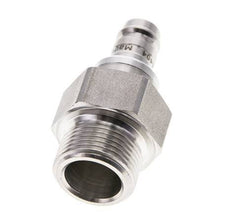Stainless Steel 316L DN 10 Air Coupling Plug G 3/4 inch Male Double Shut-Off