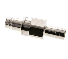 Nickel-plated Brass DN 15 Air Coupling Plug 19 mm Hose Pillar Double Shut-Off