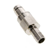 Nickel-plated Brass DN 15 Air Coupling Plug 19 mm Hose Pillar Double Shut-Off