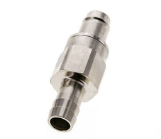 Nickel-plated Brass DN 15 Air Coupling Plug 19 mm Hose Pillar Double Shut-Off