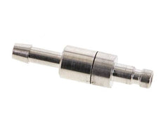 Latón niquelado DN 2,7 (Micro) Tapón de acoplamiento de aire 4 mm Pilar de manguera Doble cierre