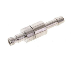 Latón niquelado DN 2,7 (Micro) Tapón de acoplamiento de aire 4 mm Pilar de manguera Doble cierre