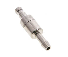 Latón niquelado DN 2,7 (Micro) Tapón de acoplamiento de aire 4 mm Pilar de manguera Doble cierre