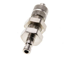 Latón niquelado DN 2,7 (Micro) Acoplamiento de aire Tapón de unión 3x4,3 mm Mampara de doble cierre
