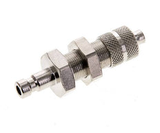 Latón niquelado DN 2,7 (Micro) Acoplamiento de aire Tapón de unión 3x4,3 mm Mampara de doble cierre
