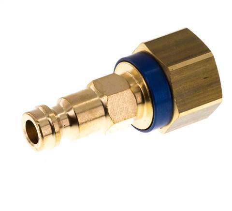 Brass DN 5 Blue-Coded Air Coupling Plug G 1/4 inch Female