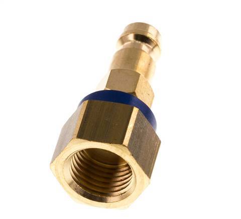 Brass DN 5 Blue-Coded Air Coupling Plug G 1/4 inch Female