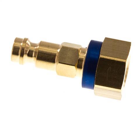 Brass DN 5 Blue-Coded Air Coupling Plug G 1/8 inch Female