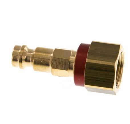Brass DN 5 Red-Coded Air Coupling Plug G 1/4 inch Female