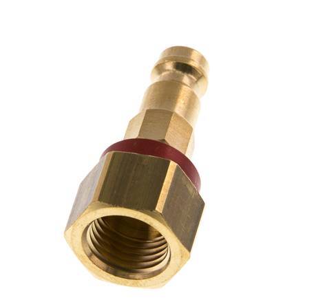 Brass DN 5 Red-Coded Air Coupling Plug G 1/4 inch Female
