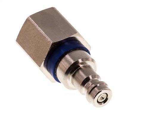 Nickel-plated Brass DN 5 Blue Air Coupling Plug G 3/8 inch Female Double Shut-Off