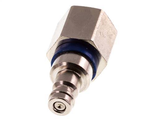 Nickel-plated Brass DN 5 Blue Air Coupling Plug G 3/8 inch Female Double Shut-Off