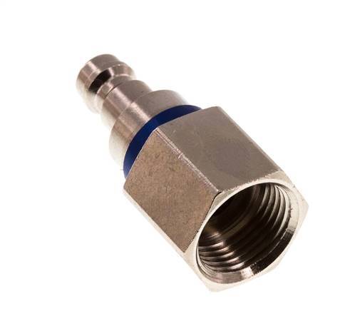 Nickel-plated Brass DN 5 Blue Air Coupling Plug G 3/8 inch Female Double Shut-Off