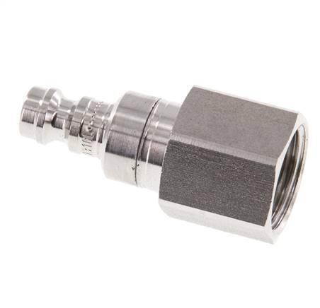 Stainless Steel 316L DN 5 Air Coupling Plug G 3/8 inch Female Double Shut-Off
