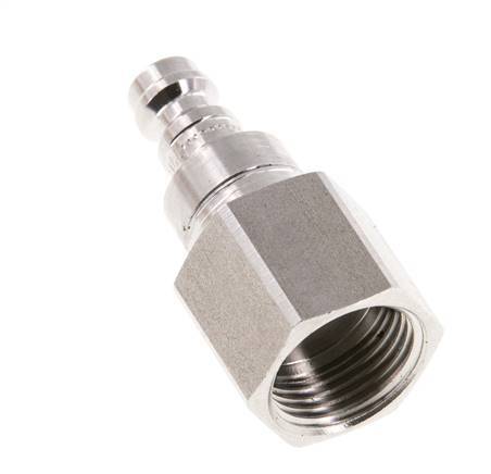 Stainless Steel 316L DN 5 Air Coupling Plug G 3/8 inch Female Double Shut-Off