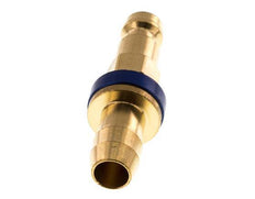 Brass DN 5 Blue-Coded Air Coupling Plug 9 mm Hose Pillar