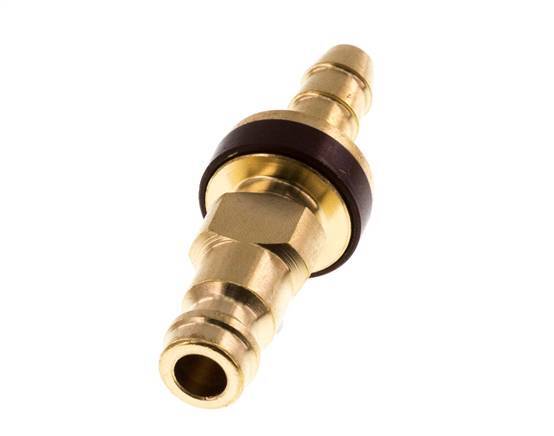 Brass DN 5 Brown-Coded Air Coupling Plug 6 mm Hose Pillar