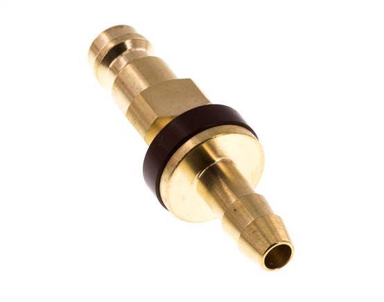 Brass DN 5 Brown-Coded Air Coupling Plug 6 mm Hose Pillar