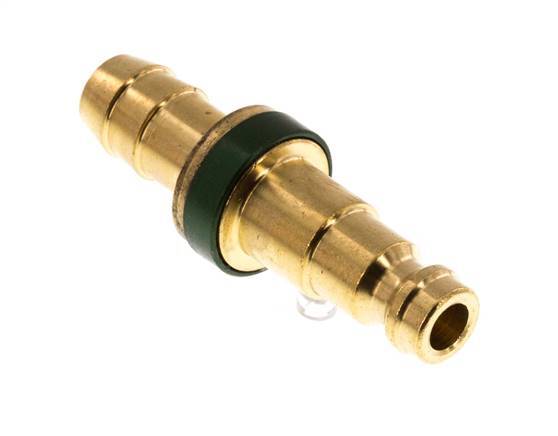 Brass DN 5 Green-Coded Air Coupling Plug 9 mm Hose Pillar