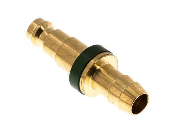 Brass DN 5 Green-Coded Air Coupling Plug 9 mm Hose Pillar