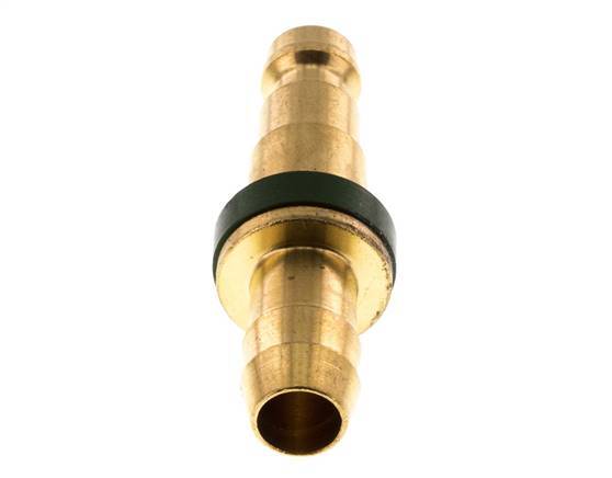 Brass DN 5 Green-Coded Air Coupling Plug 9 mm Hose Pillar