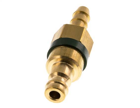 Brass DN 5 Green Air Coupling Plug 6 mm Hose Pillar