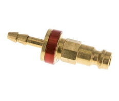 Brass DN 5 Red-Coded Air Coupling Plug 4 mm Hose Pillar