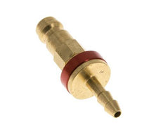 Brass DN 5 Red-Coded Air Coupling Plug 4 mm Hose Pillar