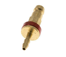 Brass DN 5 Red-Coded Air Coupling Plug 4 mm Hose Pillar